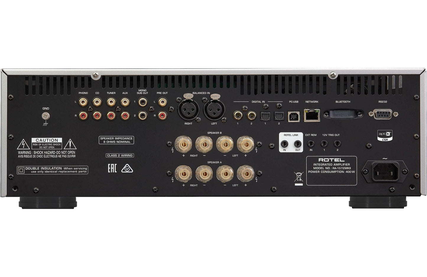 Rotel RA - 1572 MKII Integrated Amplifier with Built - in DAC and Bluetooth - electronicsexpo.com - Integrated Amplifiers