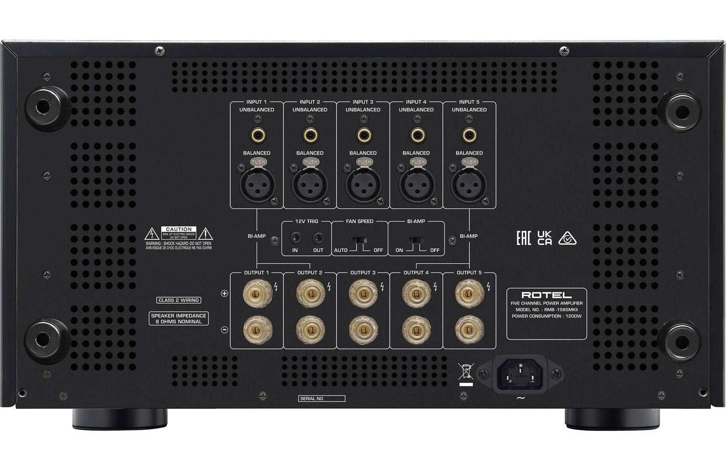 Rotel RMB - 1585 MKII 5 - Channel Power Amplifier - electronicsexpo.com - Amplifiers / Pre - Amps
