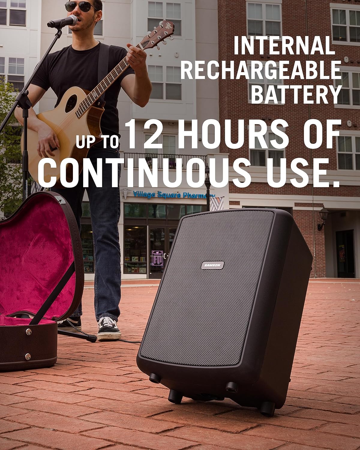 Samson Expedition Explor with Wireless Handheld System 3 - Way Portable Bluetooth Speaker & XPD2 Handheld USB Digital Wireless Mic + 3 - Channel Mixer - electronicsexpo.com - Microphones