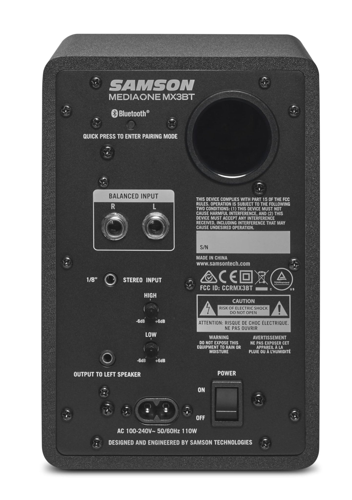 Samson MediaOne MX3BT Powered Studio Monitors w/ 3" Polypropylene Woofers and Bluetooth - electronicsexpo.com - Powered + PA Speakers