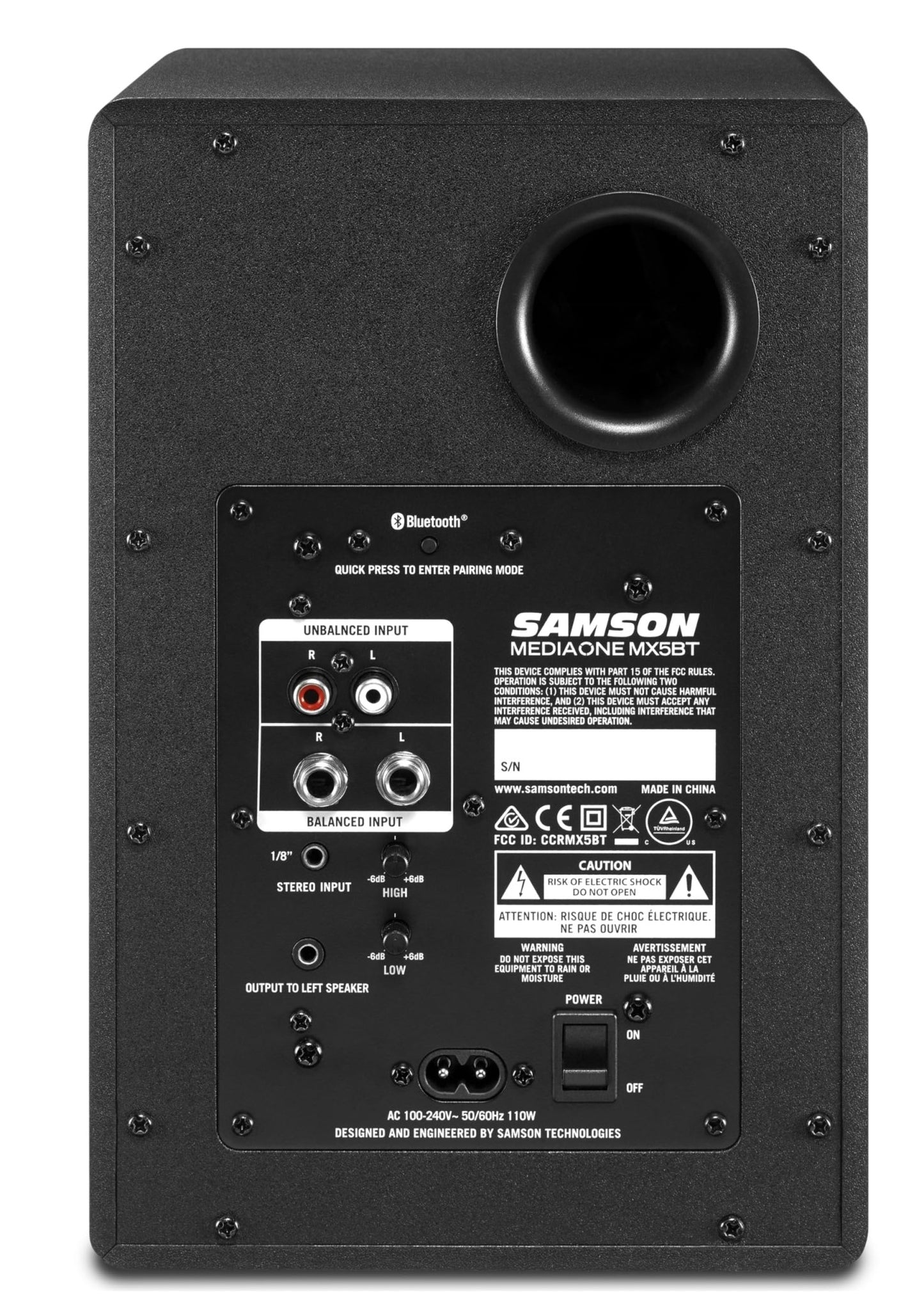 Samson MediaOne MX5BT Powered Studio Monitors w/ 5" Polypropylene Woofers and Bluetooth - electronicsexpo.com - Powered + PA Speakers