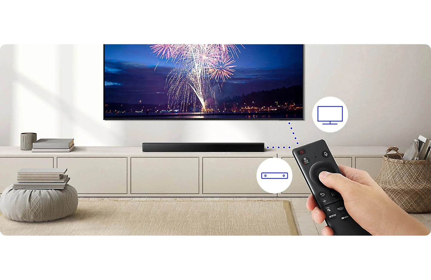 Samsung HW - B630F Powered 3.1 - Channel Sound Bar and Wireless Subwoofer System with DTS Virtual:X - electronicsexpo.com - Soundbars