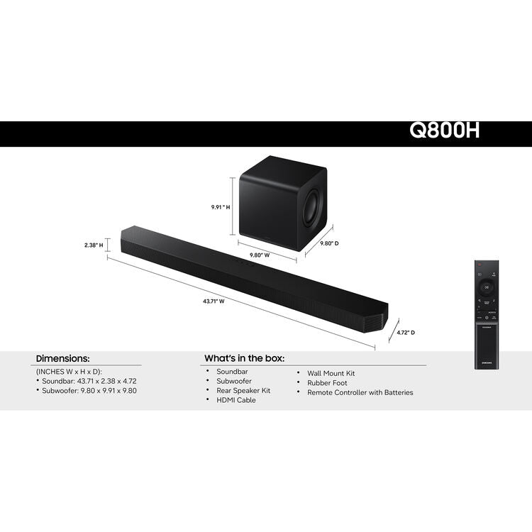 Samsung Q990H 11.1.4 - Channel Dolby Atmos Soundbar System - electronicsexpo.com - Soundbars
