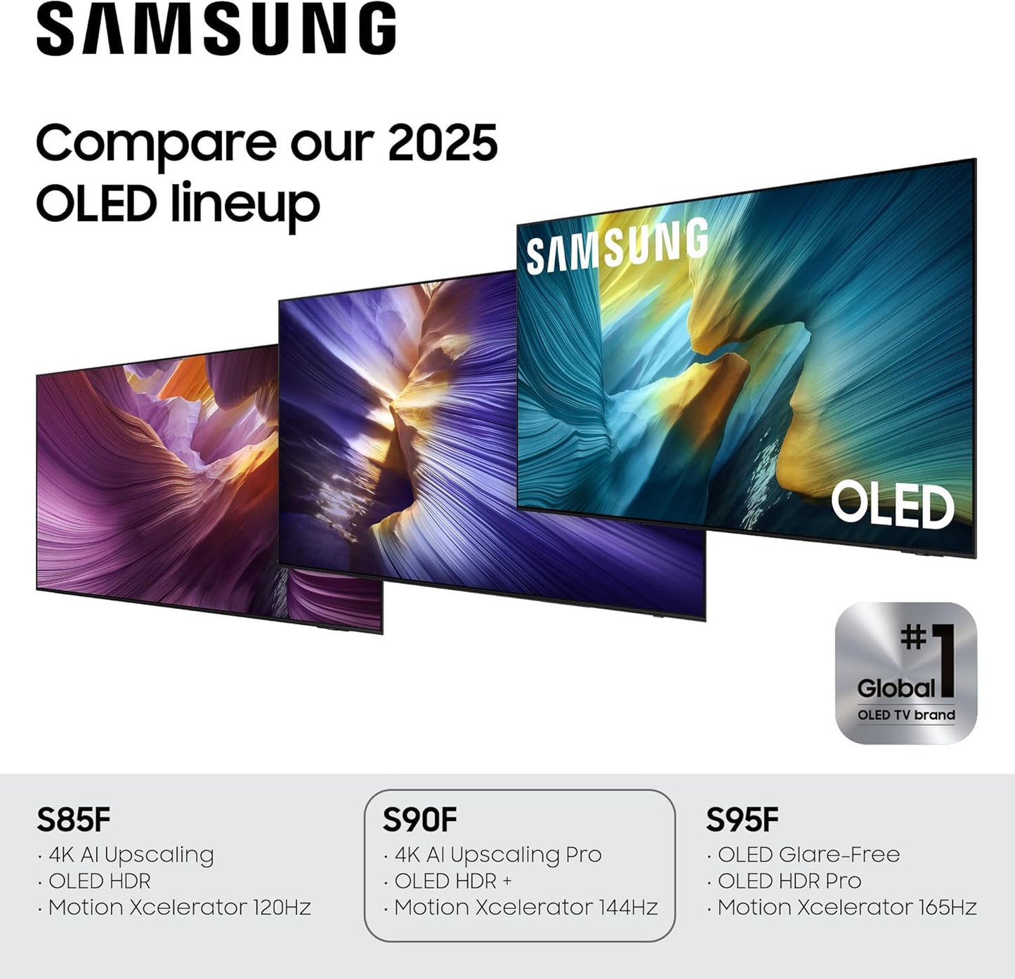 Samsung QN65S90F S90F 65" OLED 4K Vision AI Smart TV (2025) - electronicsexpo.com - Televisions