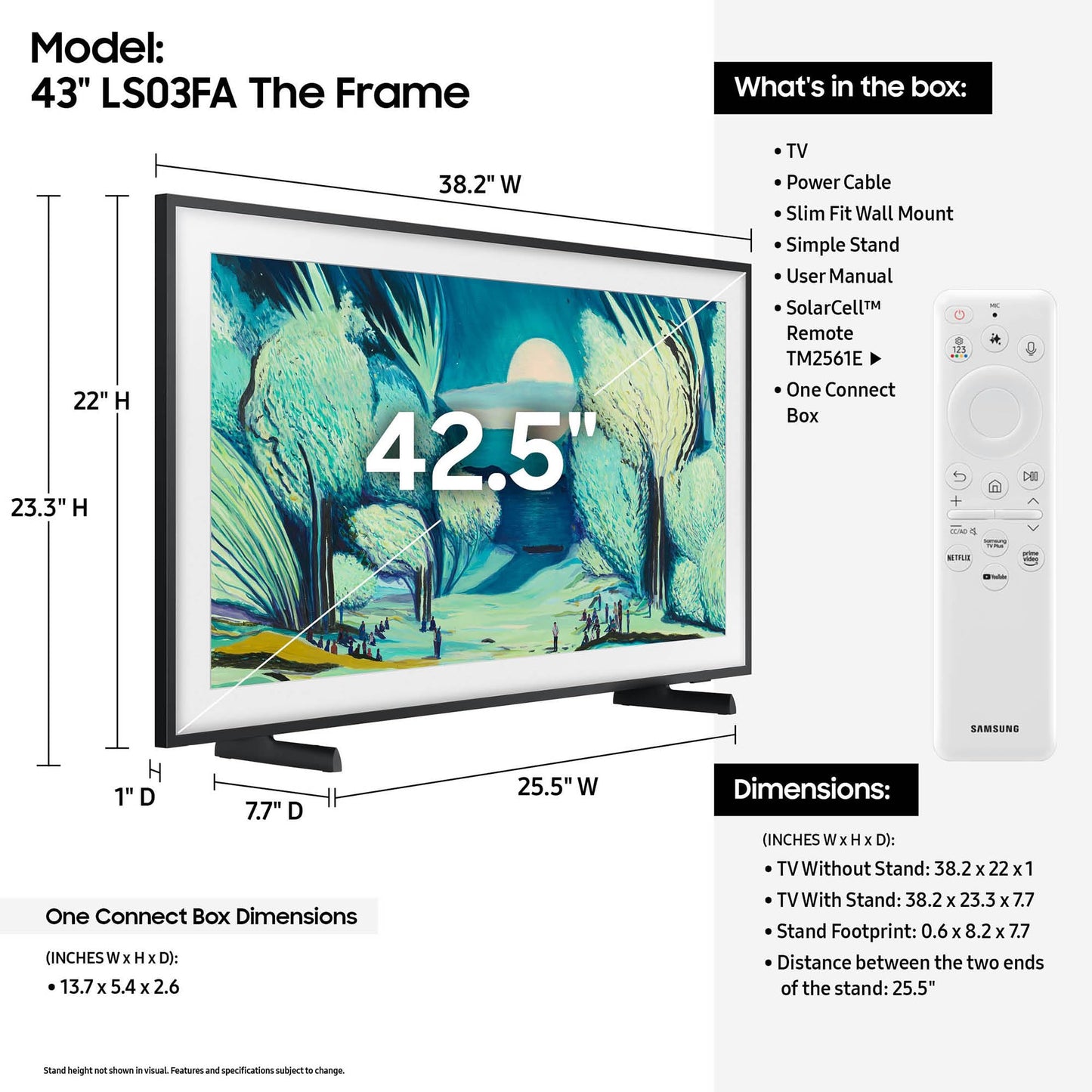 Samsung The Frame QN43LS03FA 43" 4K HDR Smart QLED TV (2025) - electronicsexpo.com - Televisions