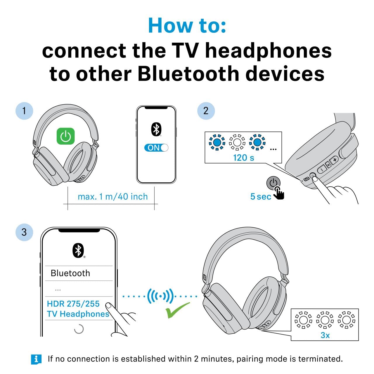 Sennheiser RS 275 Wireless TV Headphone System with BTA1 Bluetooth Auracast Transmitter - electronicsexpo.com-Wireless TV Headphones