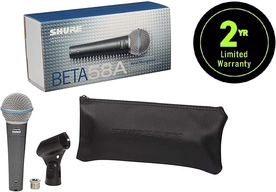 Shure Beta 58A Handheld Supercardioid Dynamic Microphone - electronicsexpo.com - Microphones