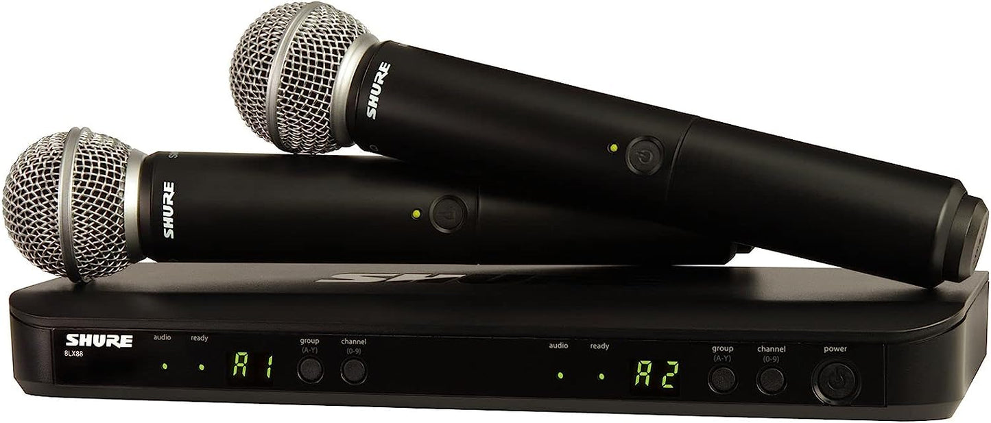 Shure BLX288/SM58 - H10 Dual - Channel Wireless Handheld Microphone System with SM58 Capsules - electronicsexpo.com - Microphones