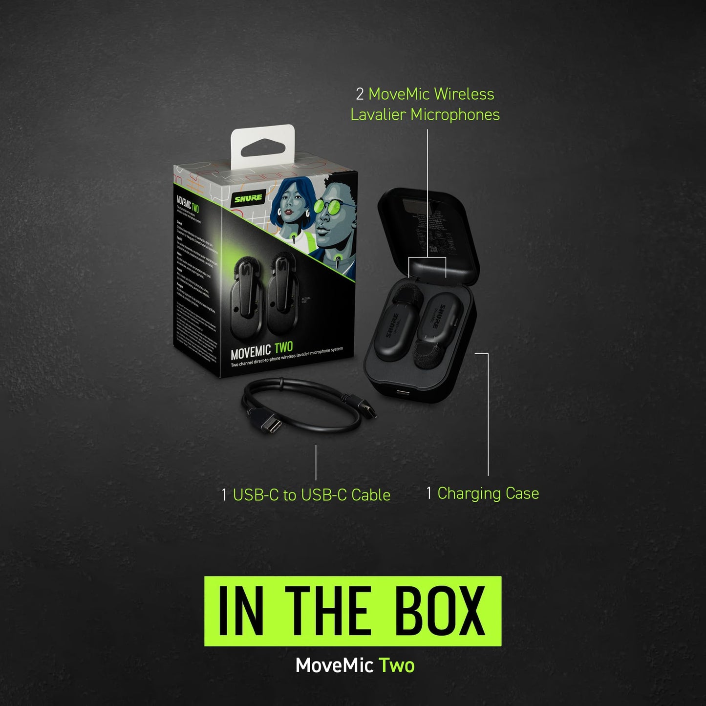 Shure MoveMic Two - Pro Direct to Phone Wireless Lavalier Microphones - electronicsexpo.com - Microphones