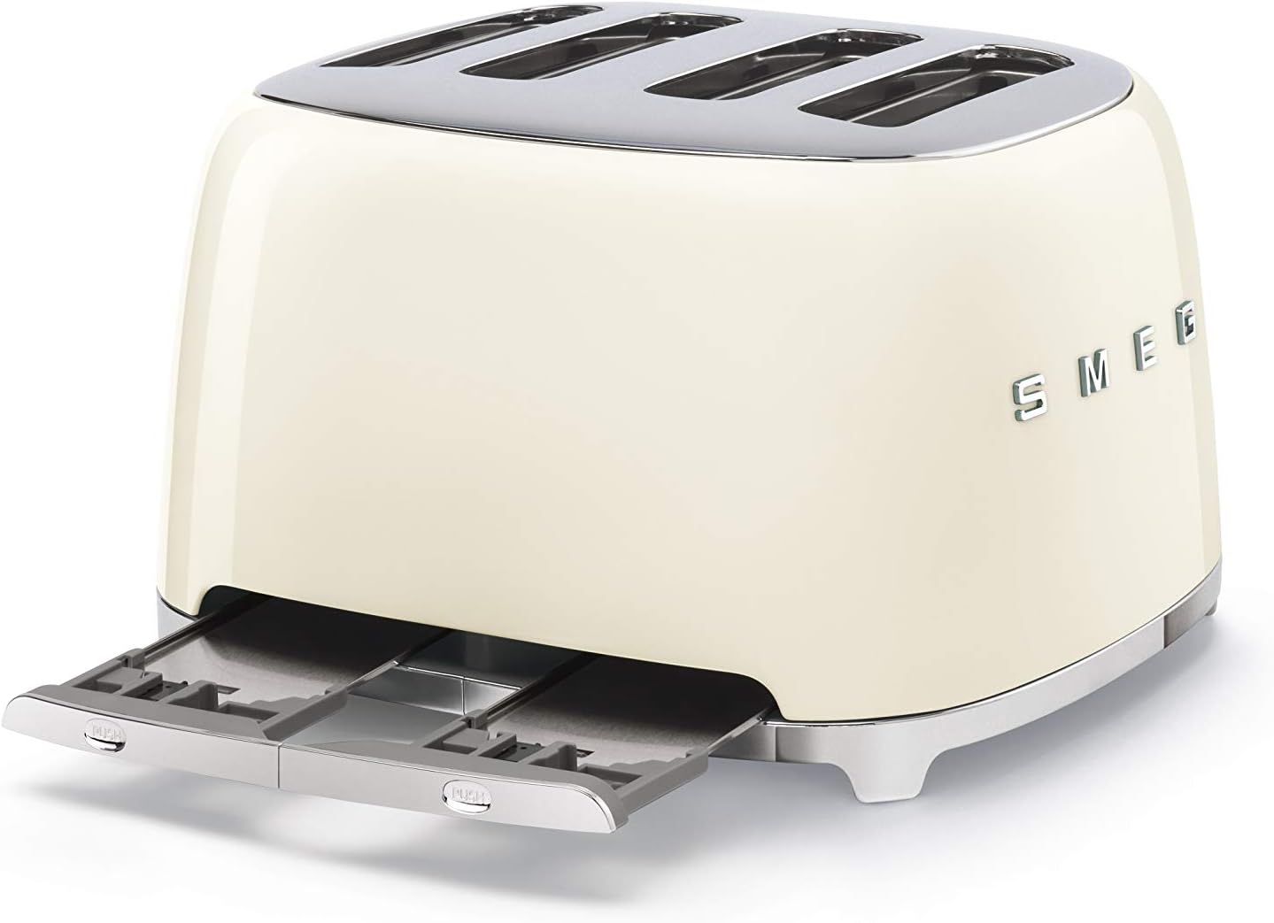 SMEG 4 Slice Toaster TSF03, Retro Stainless - Steel Toaster with Wide Slots - electronicsexpo.com - Toasters & Toaster Ovens