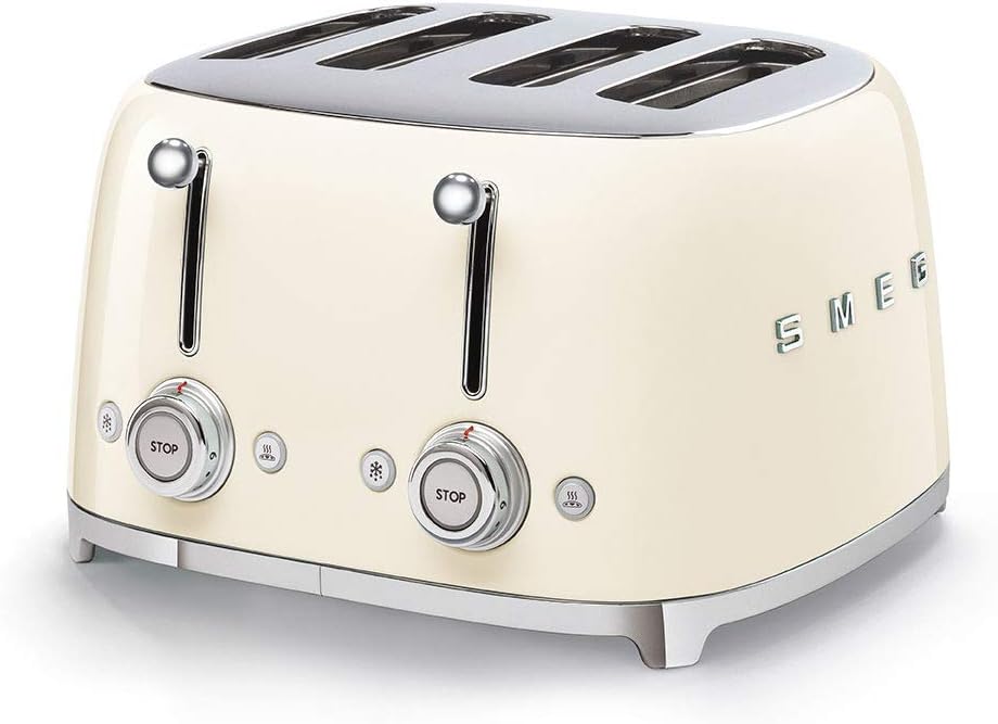 SMEG 4 Slice Toaster TSF03, Retro Stainless - Steel Toaster with Wide Slots - electronicsexpo.com - Toasters & Toaster Ovens