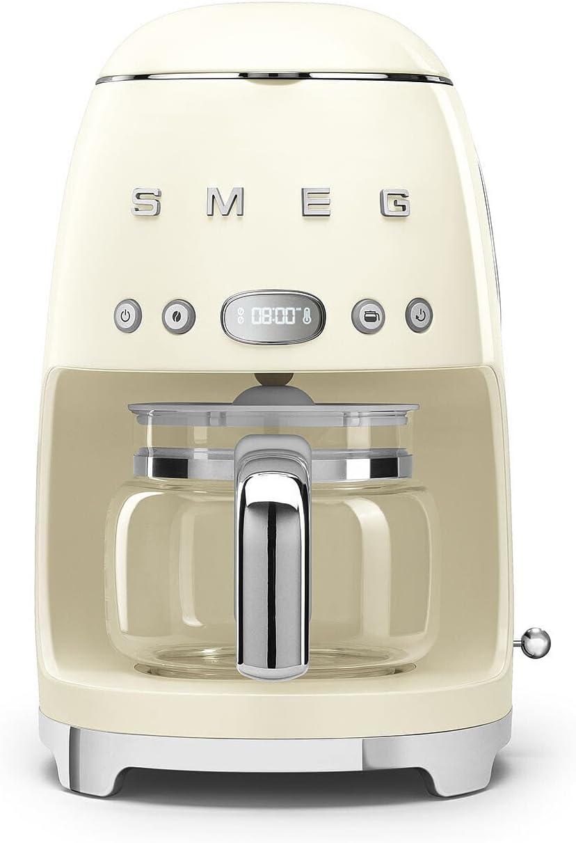 SMEG 50's Retro Style Aesthetic Drip Coffee Machine with 10 Cup Glass Carafe - electronicsexpo.com - Coffee Machines