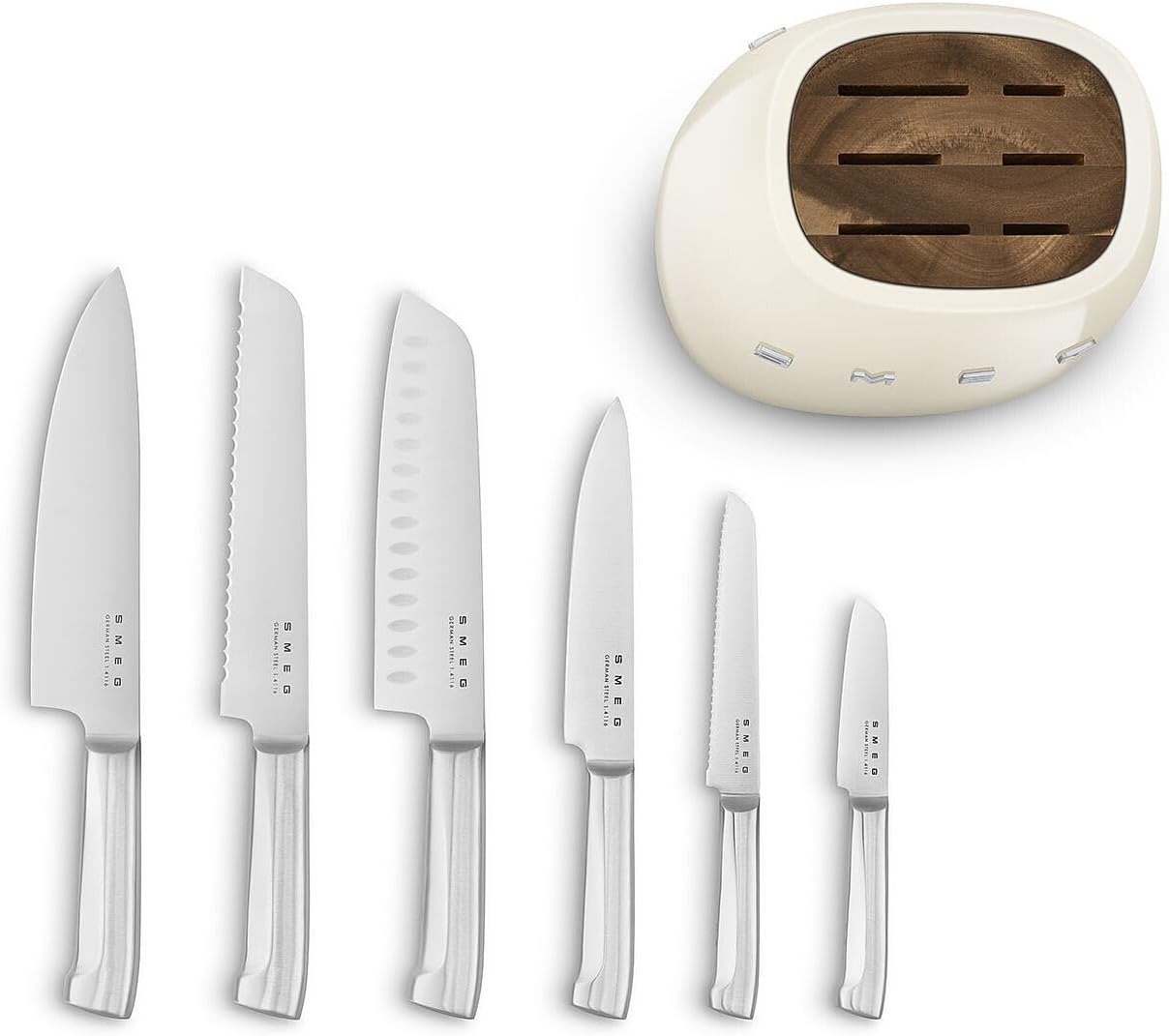 SMEG Stainless Steel Knife Block Set - electronicsexpo.com - Knife Blocks