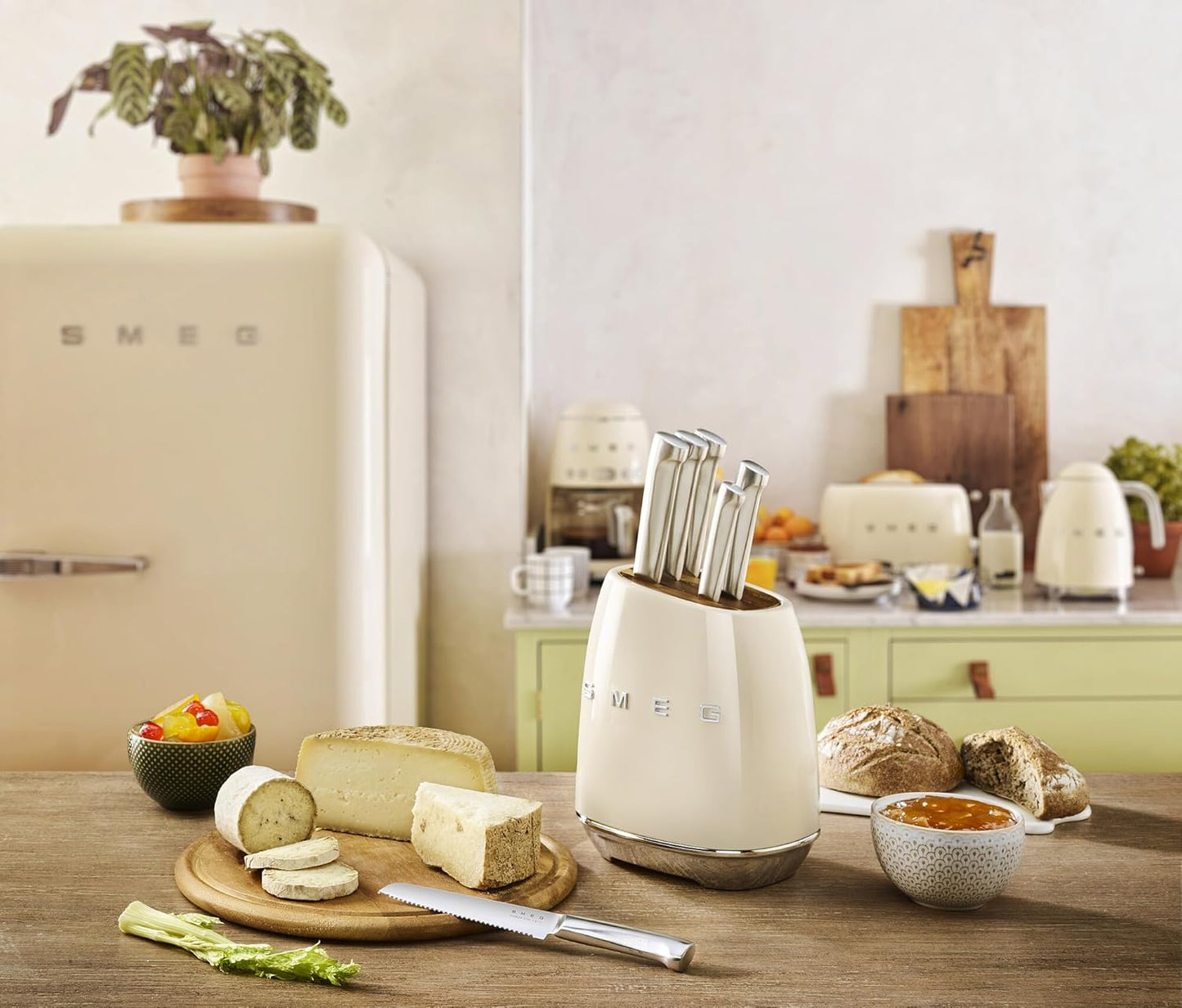 SMEG Stainless Steel Knife Block Set - electronicsexpo.com - Knife Blocks