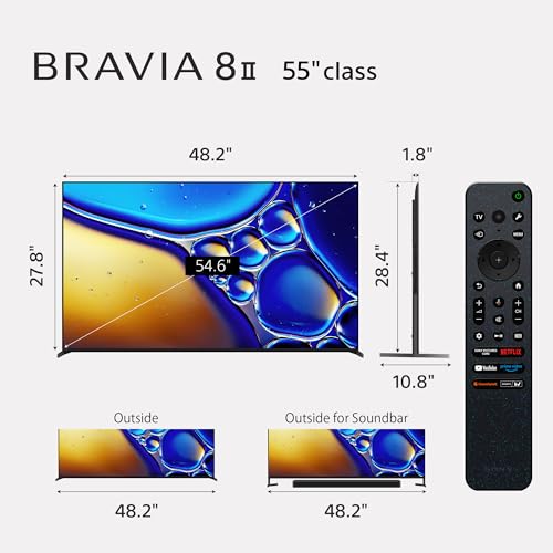 Sony BRAVIA 8 II K55XR80M2 55" QD - OLED 4K HDR Google TV - electronicsexpo.com - Televisions