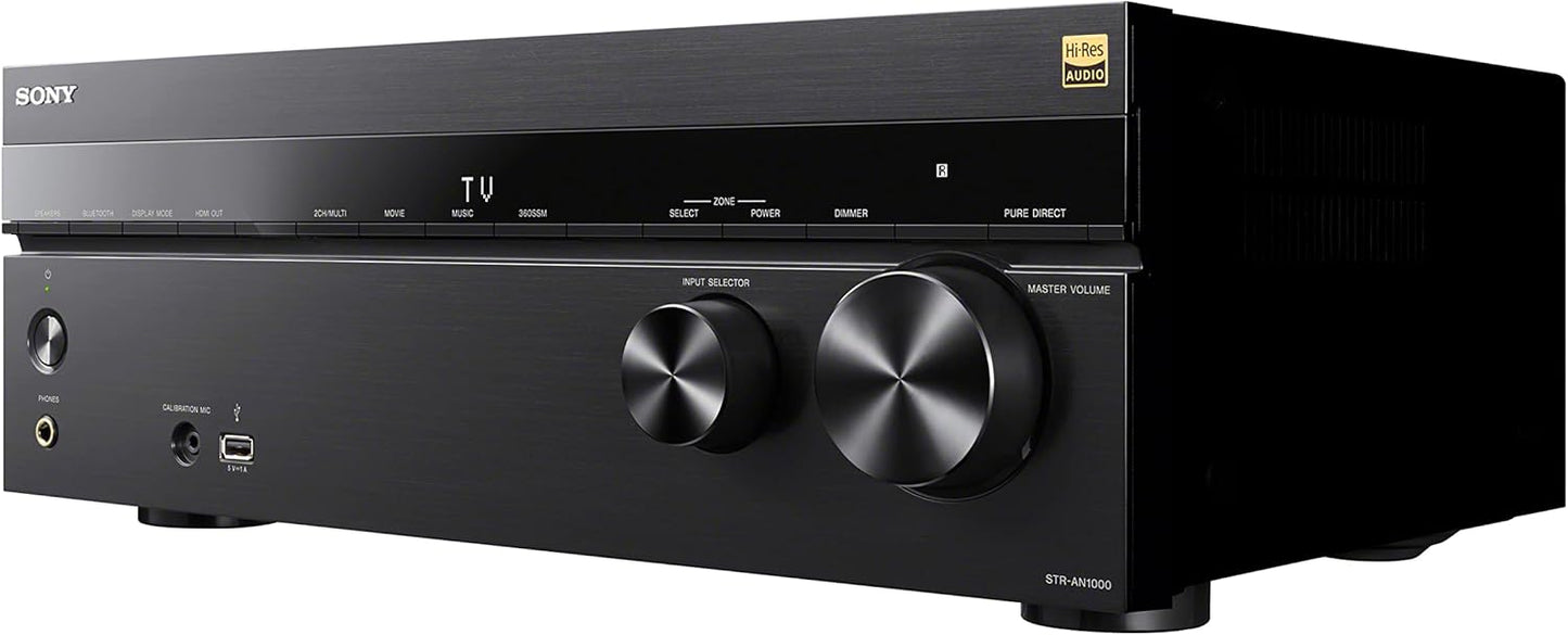 Sony STR - AN1000 7.2 - Channel Home Theater Receiver with Dolby Atmos, Bluetooth, Apple AirPlay 2, and Google Cast - electronicsexpo.com - Home Theater Receivers