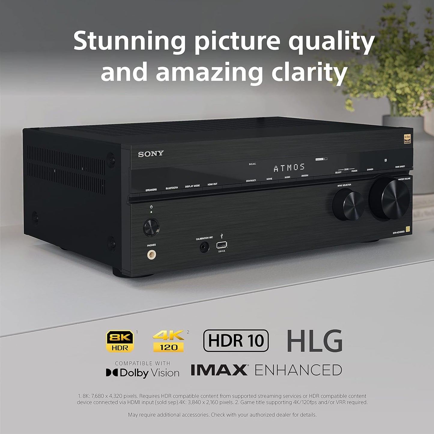 Sony STR - AN1000 7.2 - Channel Home Theater Receiver with Dolby Atmos, Bluetooth, Apple AirPlay 2, and Google Cast - electronicsexpo.com - Home Theater Receivers