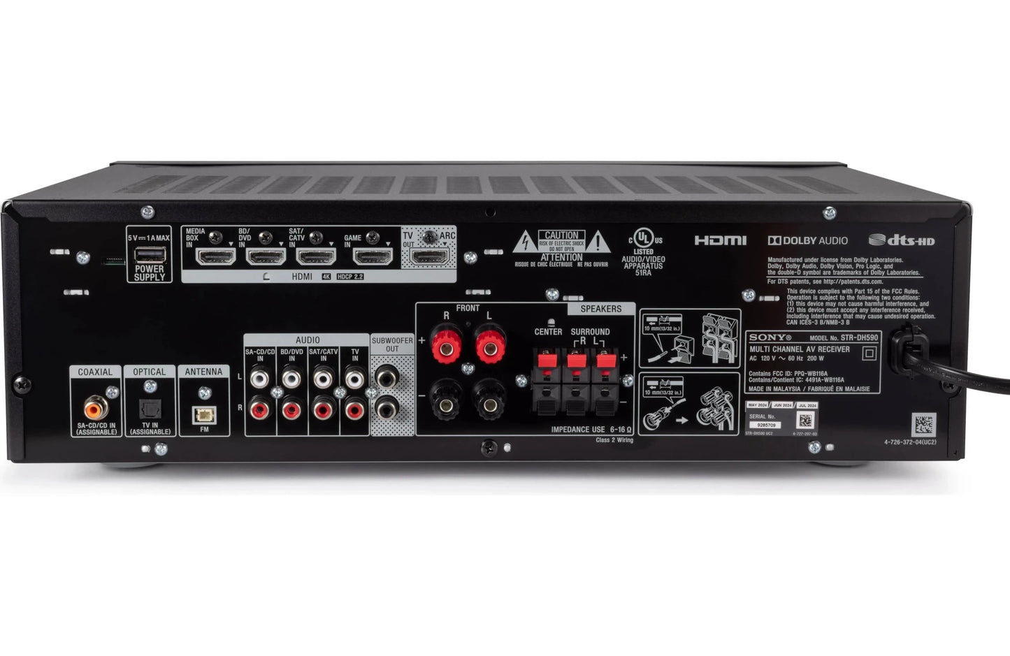 Sony STR - DH590 5.2 - Channel Home Theater Receiver with Bluetooth - electronicsexpo.com - Home Theater Receivers