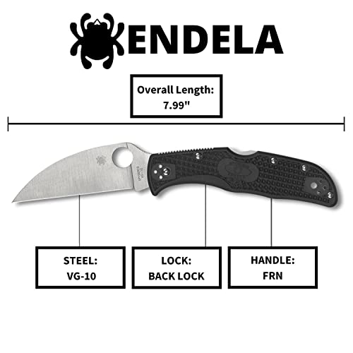 Spyderco Endela Wharncliffe Lightweight Knife with VG - 10 Stainless Steel and FRN Handle - electronicsexpo.com - Knives