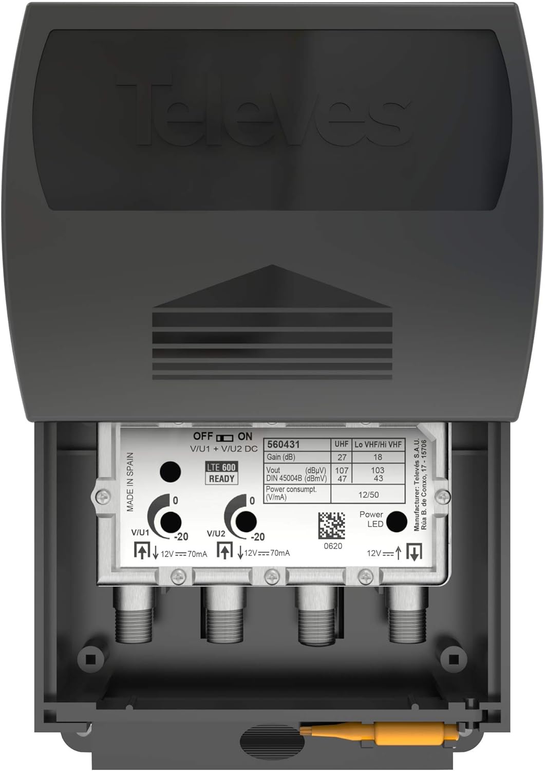 Televes 560483 Dual Input Antenna Preamp Amplifier/Combiner - electronicsexpo.com - Antenna Accessories