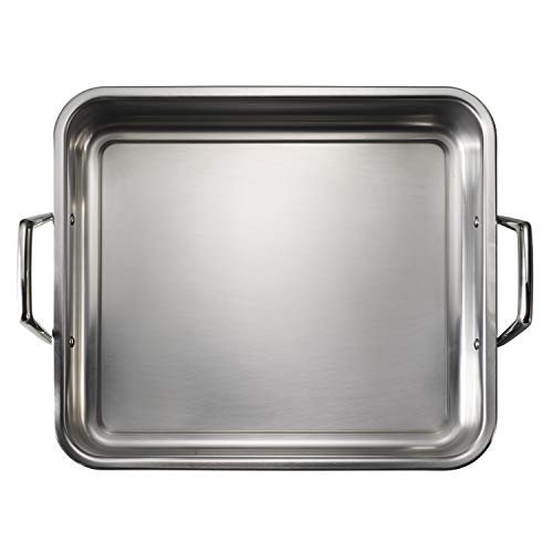 Tramontina 16.5" Stainless Steel Deep Roasting Pan with Basting Grill and V - Rack - electronicsexpo.com - Sauce Pans & Sauciers