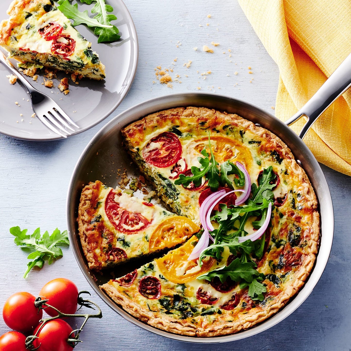 Tramontina Seattle Tri - Ply Clad Stainless Steel 10 - Inch Frying Pan, Induction - Ready Skillet, Dishwasher - Safe, NSF - Certified, Made in Brazil - electronicsexpo.com - Frying Pans & Skillets