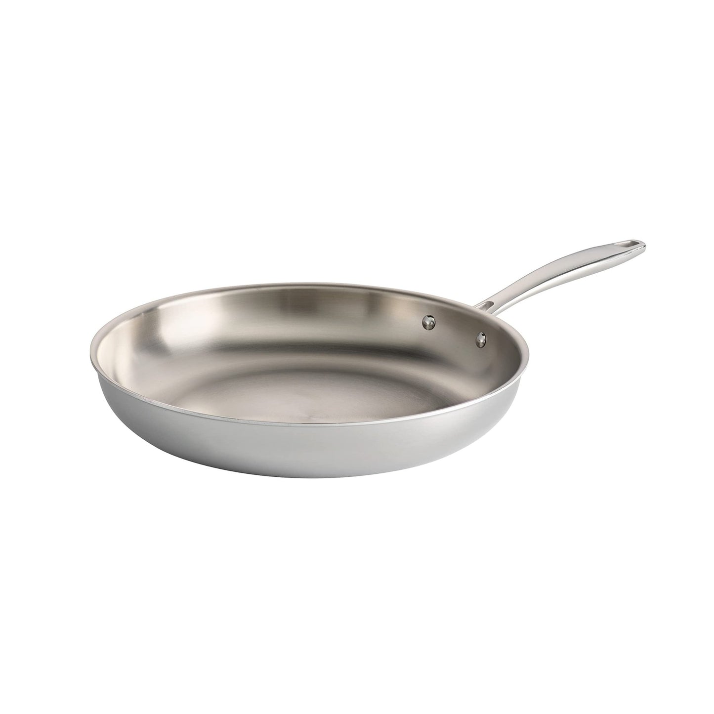 Tramontina Seattle Tri - Ply Clad Stainless Steel 12 - Inch Large Frying Pan, Induction - Ready Skillet, Dishwasher - Safe, NSF - Certified, Made in Brazil - electronicsexpo.com - Frying Pans & Skillets
