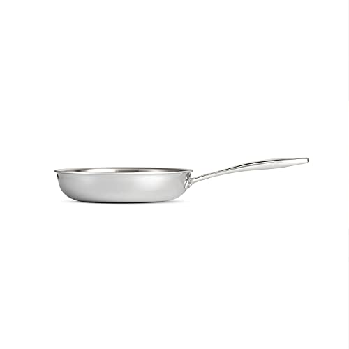 Tramontina Seattle Tri - Ply Clad Stainless Steel 8 - Inch Small Frying Pan, Induction - Ready Skillet, Dishwasher - Safe, NSF - Certified, Made in Brazil - electronicsexpo.com - Frying Pans & Skillets