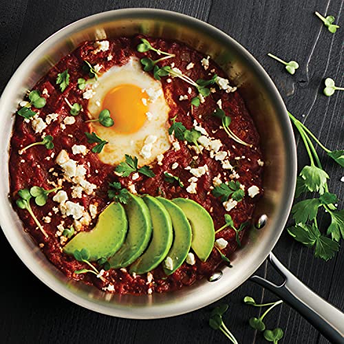 Tramontina Seattle Tri - Ply Clad Stainless Steel 8 - Inch Small Frying Pan, Induction - Ready Skillet, Dishwasher - Safe, NSF - Certified, Made in Brazil - electronicsexpo.com - Frying Pans & Skillets