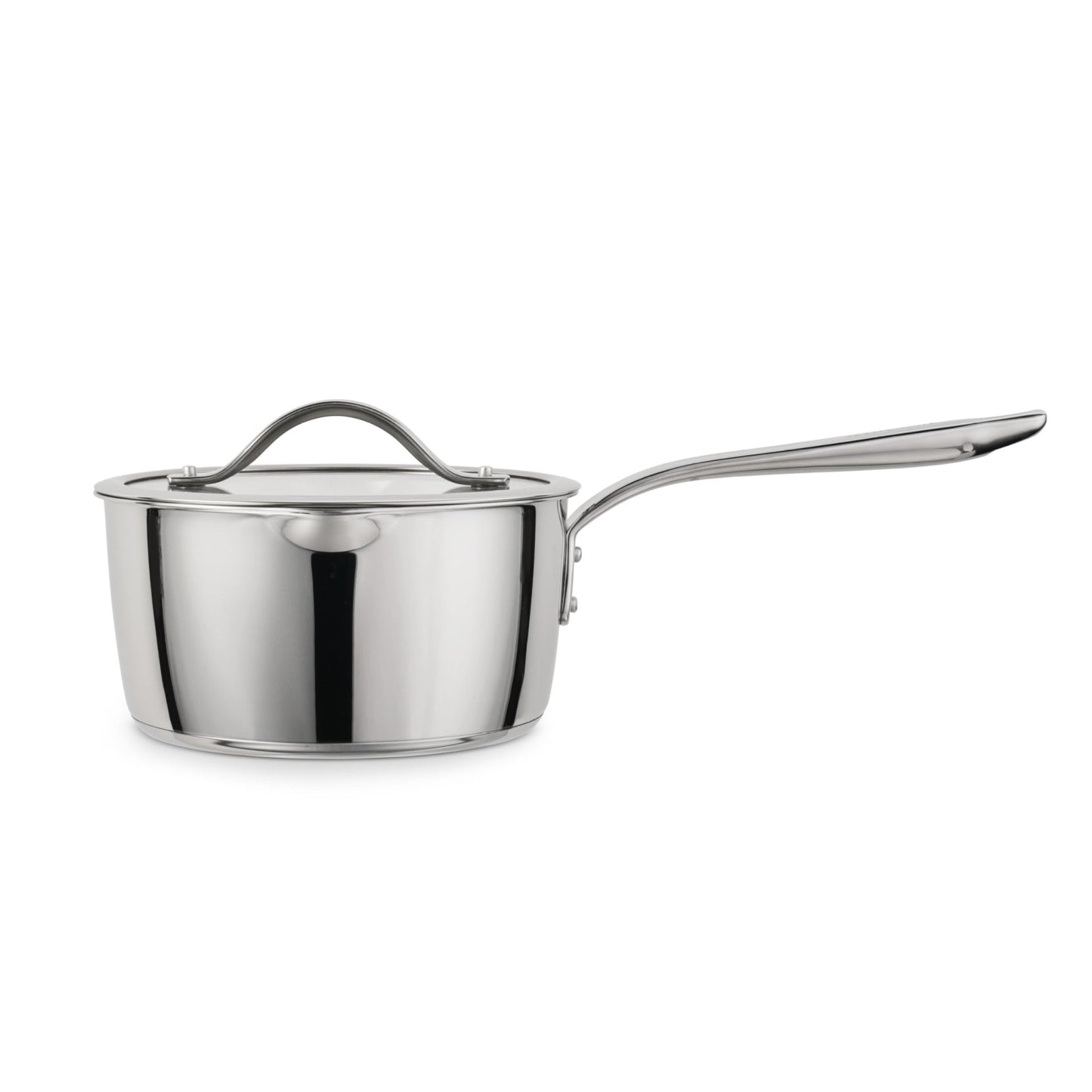 Tramontina Tempo Tri - Ply Base Stainless Steel 3 - Quart Sauce Pan with Glass Lid, Induction - Ready Saucepan, Oven - Safe, Dishwasher - Safe - electronicsexpo.com - Sauce Pans & Sauciers