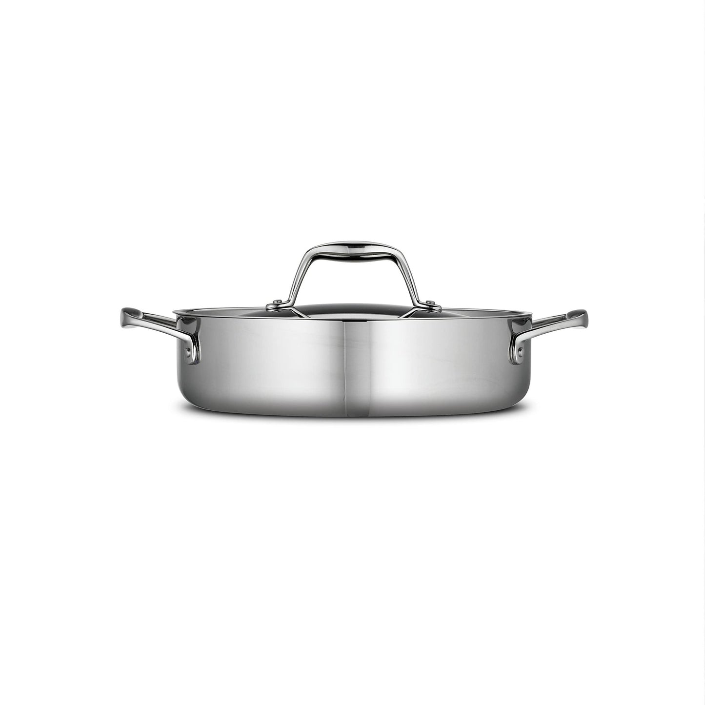 Tramontina Tri - Ply Clad Stainless Steel 3 - Quart Braiser Pan with Lid, Induction - Ready, Dishwasher - Safe, NSF - Certified, Made in Brazil - electronicsexpo.com - Sauce Pans & Sauciers