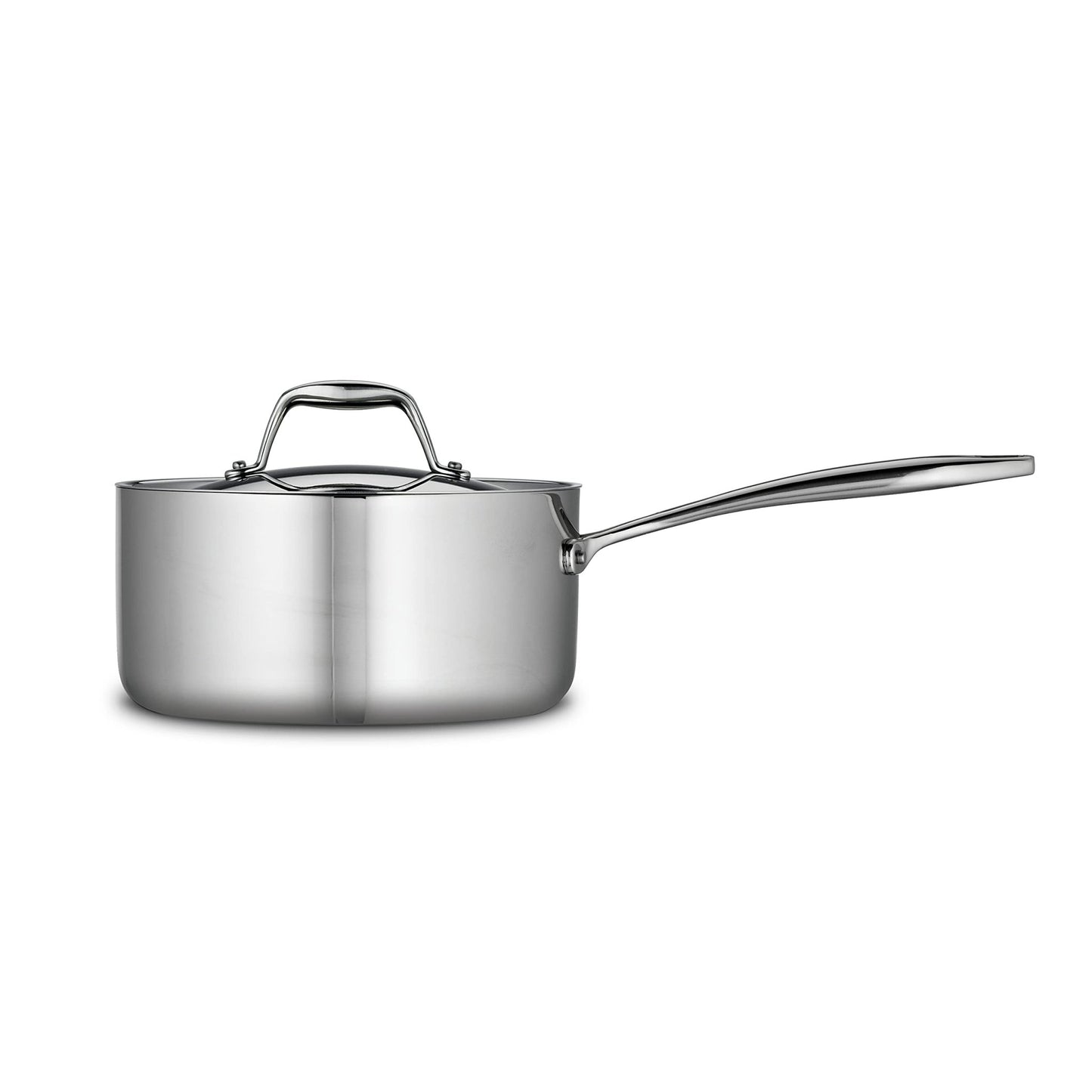 Tramontina Tri - Ply Clad Stainless Steel 3 - Quart Sauce Pan with Lid, Induction - Ready, Dishwasher - Safe, NSF - Certified, Made in Brazil - electronicsexpo.com - Sauce Pans & Sauciers