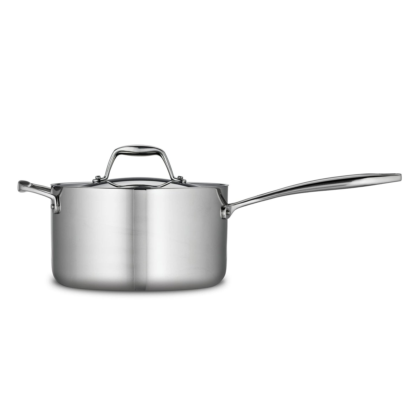 Tramontina Tri - Ply Clad Stainless Steel 4 - Quart Sauce Pan with Lid - electronicsexpo.com - Sauce Pans & Sauciers