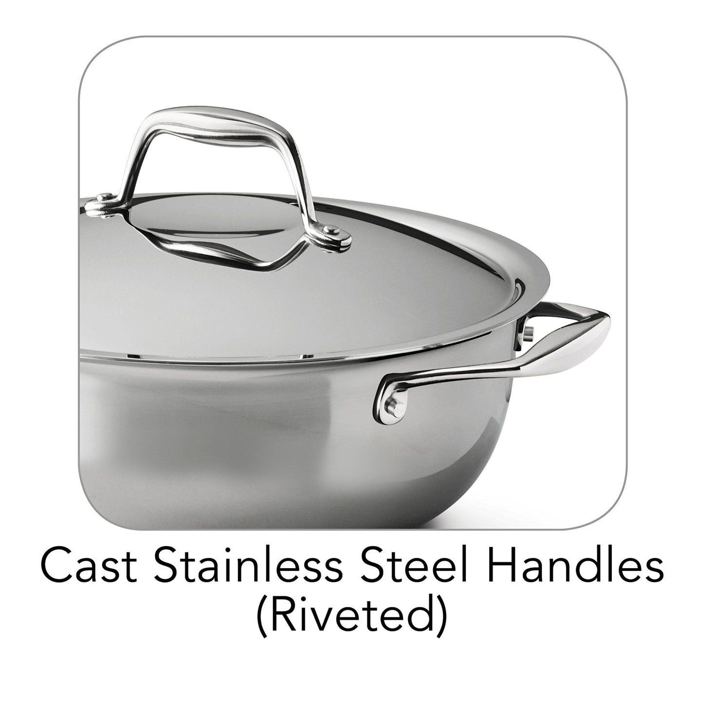 Tramontina Tri - Ply Clad Stainless Steel 4 - Quart Universal Pan with Lid, Induction - Ready Cooking Pan - electronicsexpo.com - Sauce Pans & Sauciers