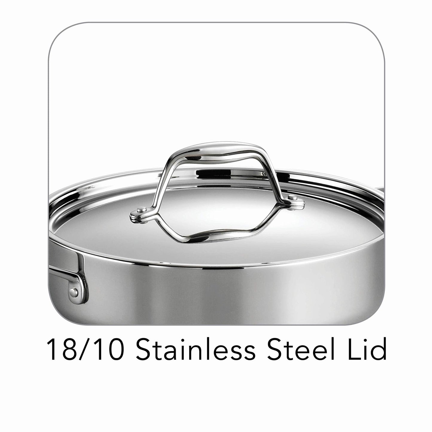 Tramontina Tri - Ply Clad Stainless Steel 6 - Quart Braiser Pan with Lid - electronicsexpo.com - Sauce Pans & Sauciers