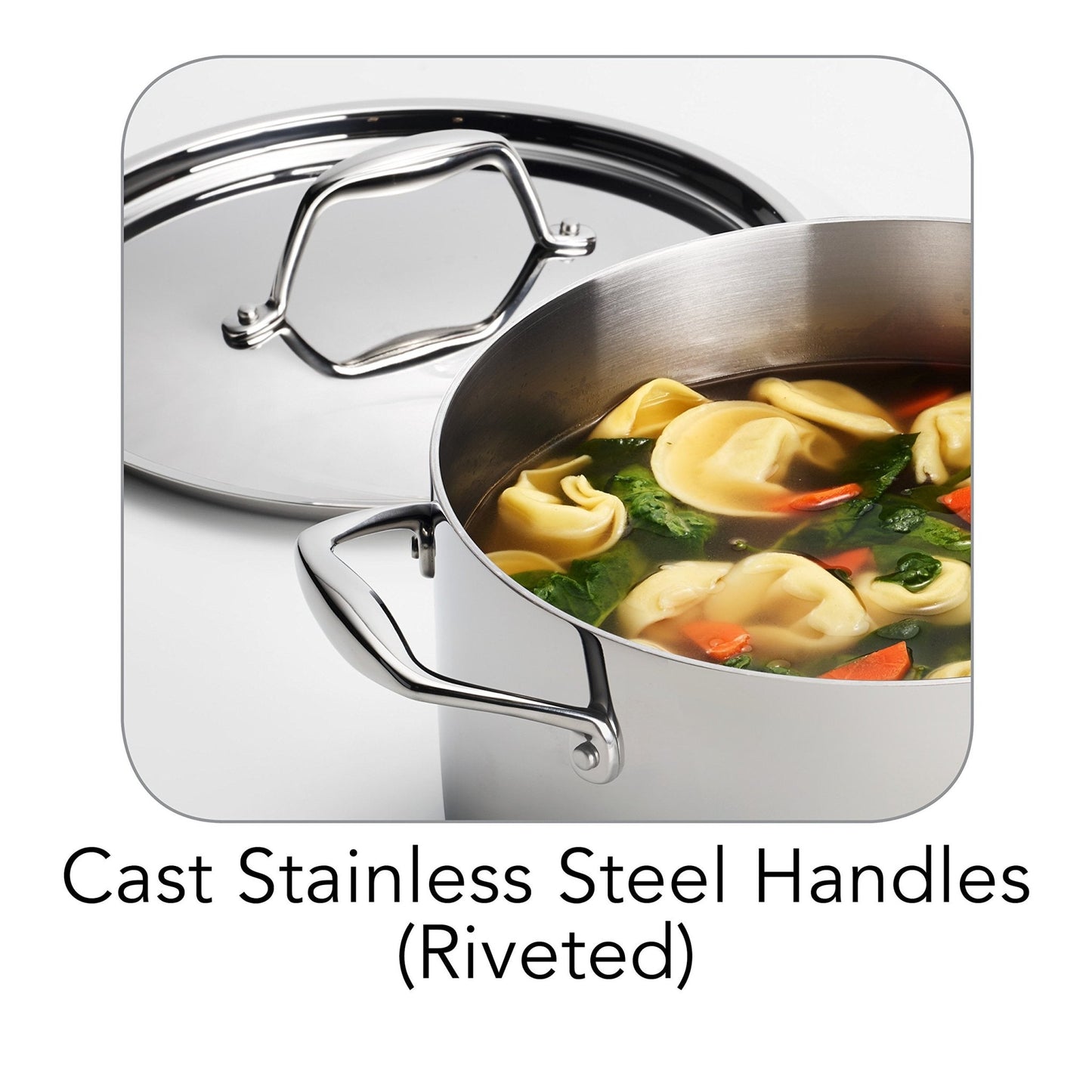 Tramontina Tri - Ply Clad Stainless Steel 6 - Quart Sauce Pot with Lid, Induction - Ready Pot, Dishwasher - Safe, NSF - Certified, Made in Brazil - electronicsexpo.com - Sauce Pans & Sauciers