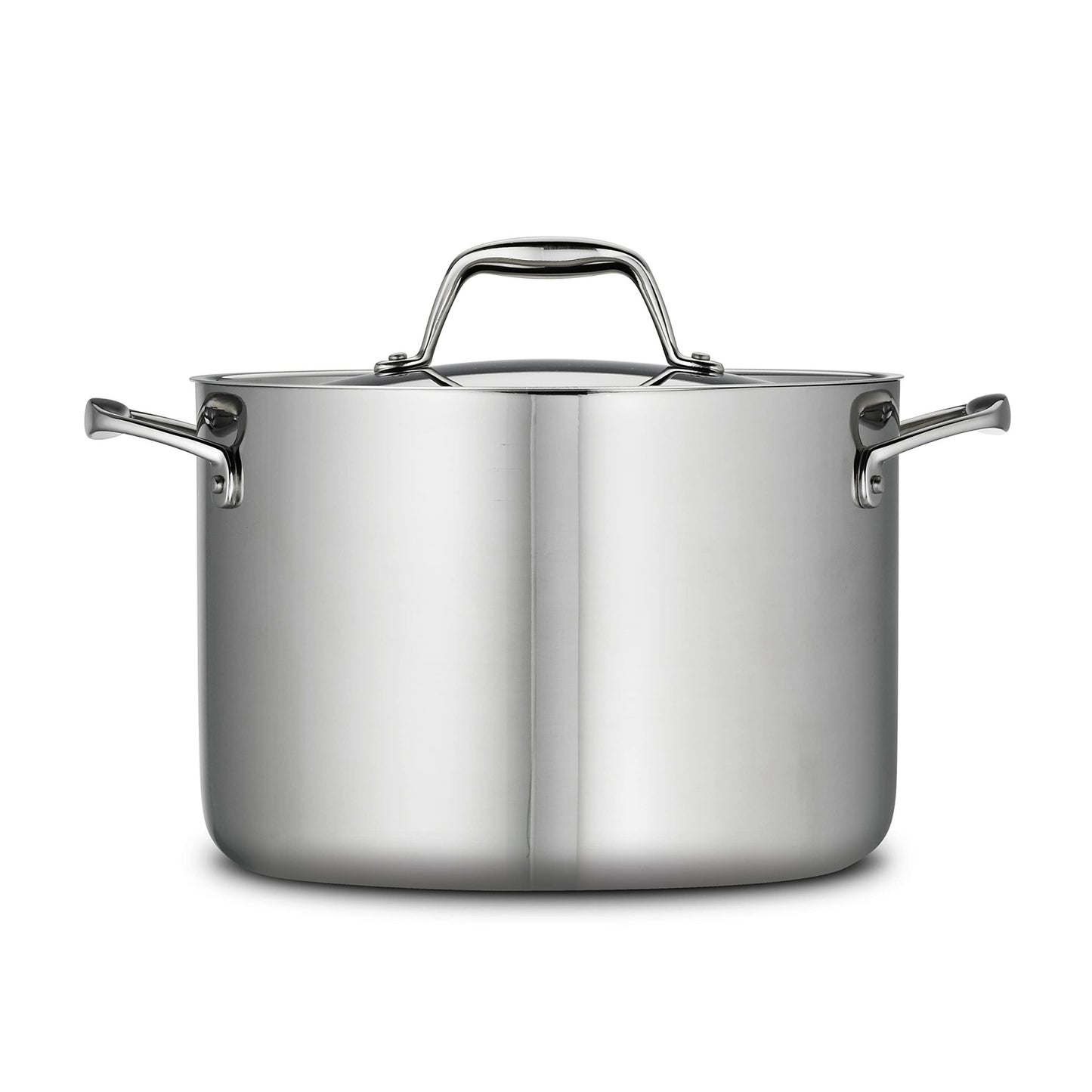 Tramontina Tri - Ply Clad Stainless Steel 8 - Quart Stock Pot with Lid, Induction - Ready Pasta Pot, Dishwasher - Safe, NSF - Certified, Made in Brazil - electronicsexpo.com - Sauce Pans & Sauciers