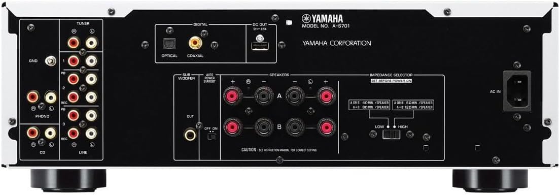 Yamaha A - S701BL Natural Sound Integrated Amplifier & CDC - 3.4 Six - Disc CD Changer (Bundle) - electronicsexpo.com - Home Theater Systems & Packages
