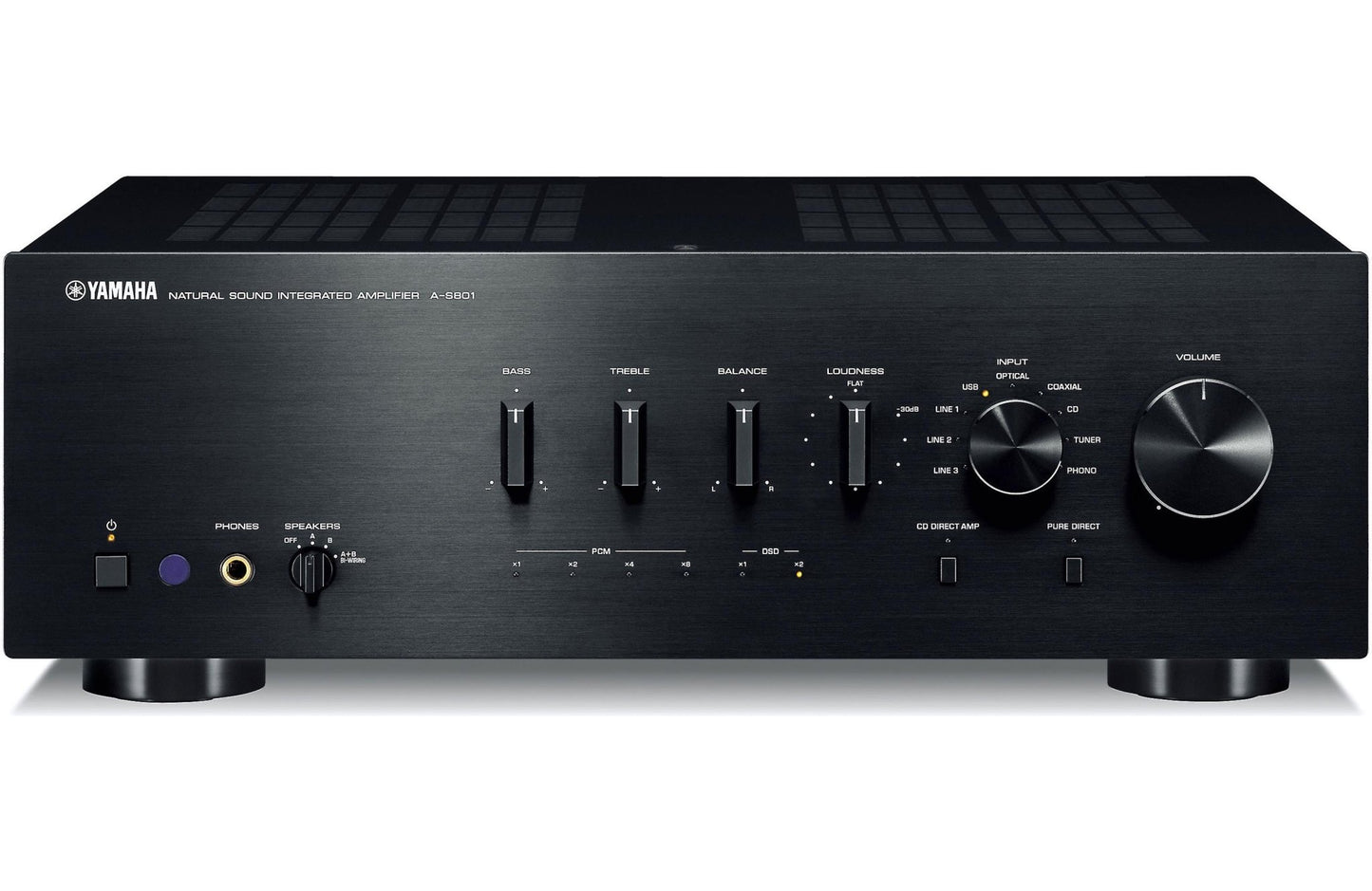 Yamaha A-S801 Integrated Stereo Amplifier with Built-In DAC (Certified Refurbished) - electronicsexpo.com-Integrated Amplifiers