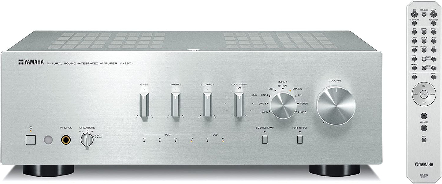 Yamaha A-S801 Integrated Stereo Amplifier with Built-In DAC (Open Box) - electronicsexpo.com-Integrated Amplifiers
