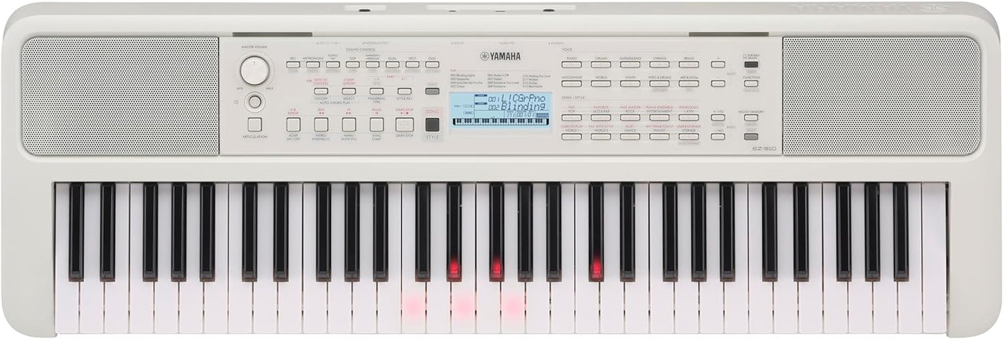 Yamaha EZ-310 61 Key Portable Keyboard with Lighted Keys with Music Rest, Power Adapter - electronicsexpo.com-Keyboards