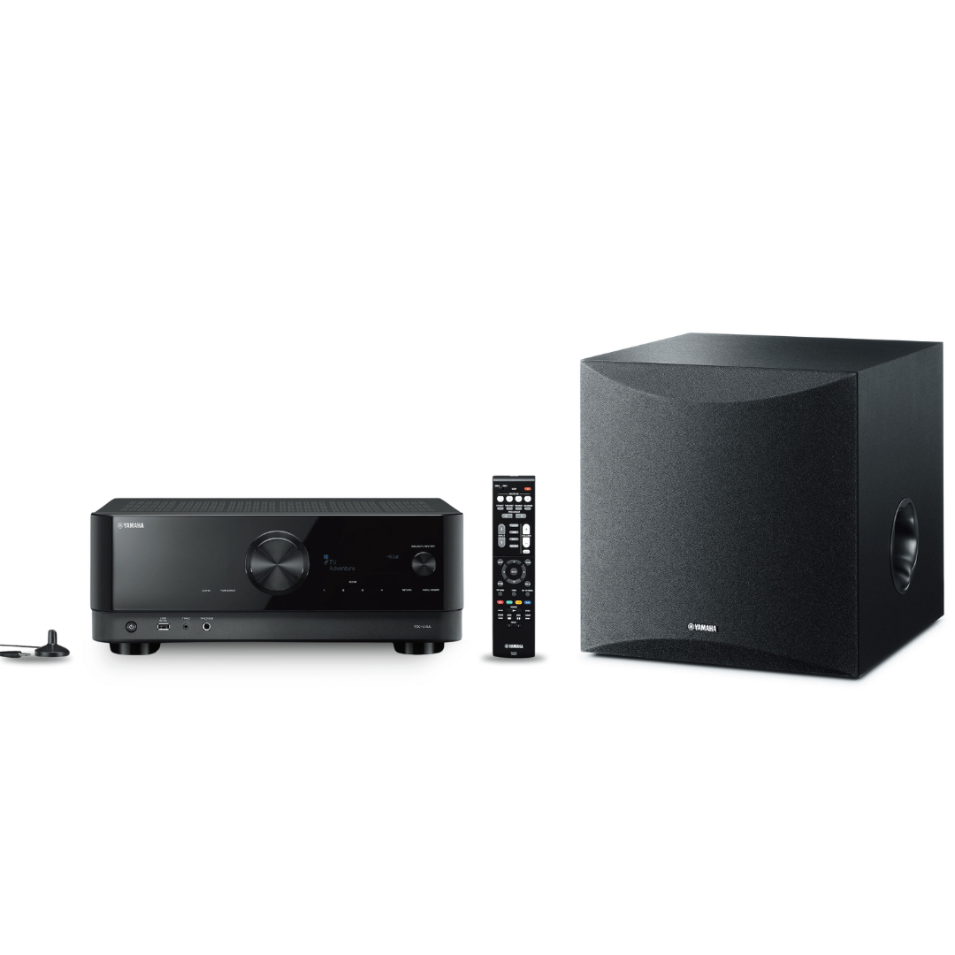 Yamaha Home Theater Bundle: RX - V4A 5.2 - Channel AV Receiver + NS - SW100BL 10" 100W Subwoofer (Black) Bundle - electronicsexpo.com - Home Theater Systems & Packages
