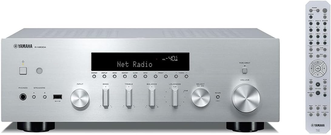 Yamaha R - N600A Stereo Receiver with Wi - Fi, Bluetooth, and Apple AirPlay 2 - electronicsexpo.com - Home Theater Receivers