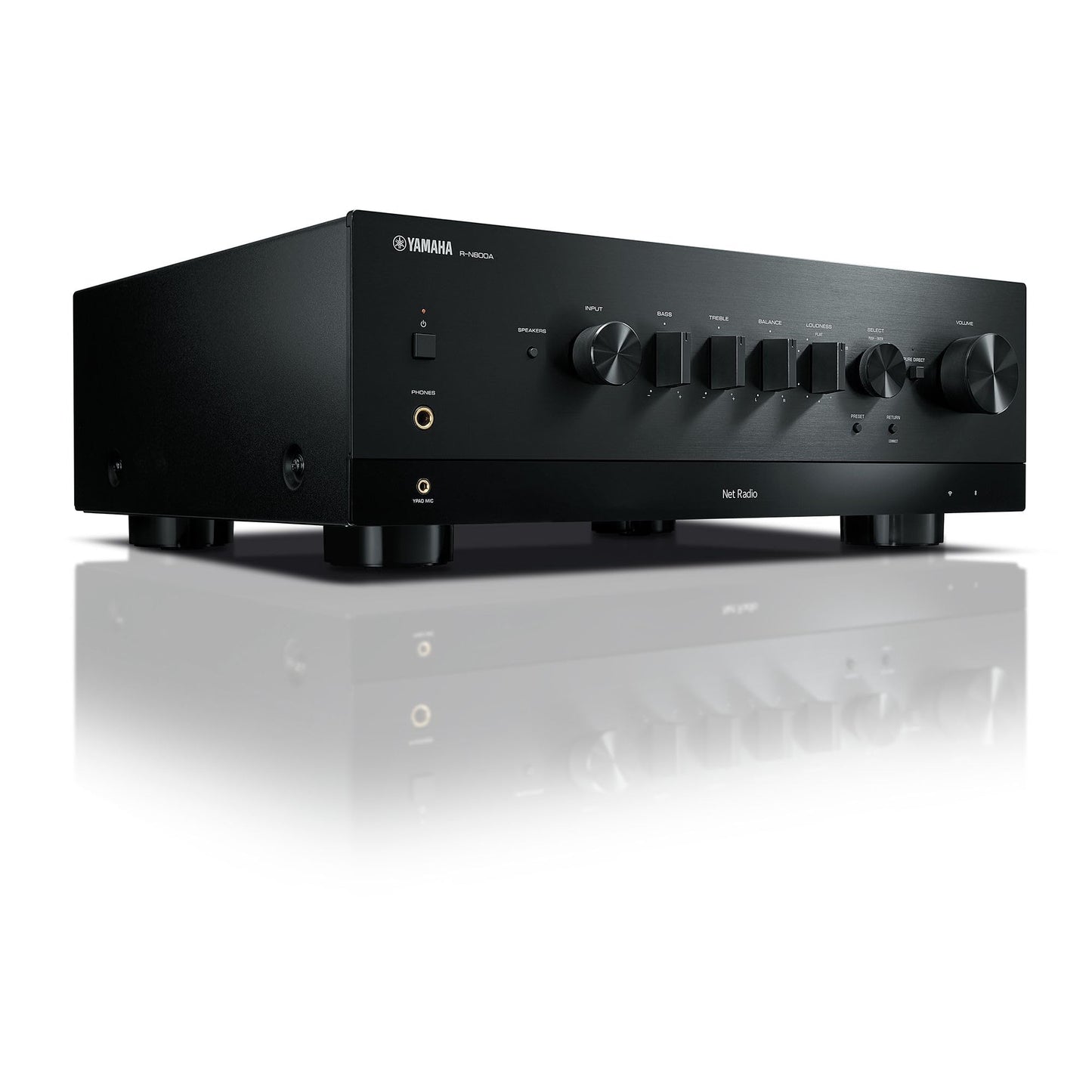 Yamaha R - N800A Stereo Receiver with Wi - Fi, Bluetooth and Apple AirPlay 2 Black (Certified Refurbished) - electronicsexpo.com - Home Theater Receivers