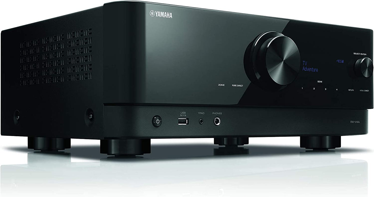 Yamaha RX - V4A 5.2 Channel 8K Home Theater AV Receiver (Open Box) - electronicsexpo.com - Home Theater Receivers