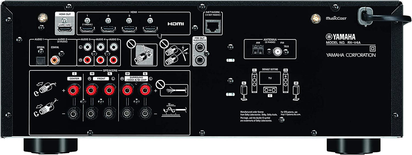 Yamaha RX - V4A 5.2 Channel 8K Home Theater AV Receiver (Open Box) - electronicsexpo.com - Home Theater Receivers