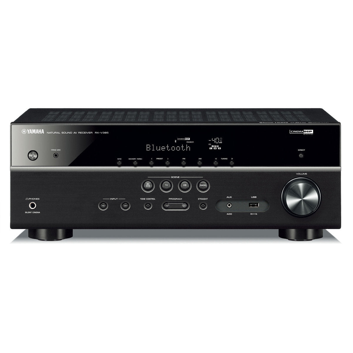 Yamaha RXV385BL 5.1 Channel Home Theater Receiver (Certified Refurbished) - electronicsexpo.com - Home Theater Receivers