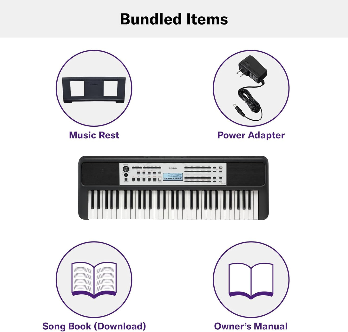 Yamaha YPT - 380 61 - Key Touch - Sensitive Portable Keyboard - electronicsexpo.com - Keyboards