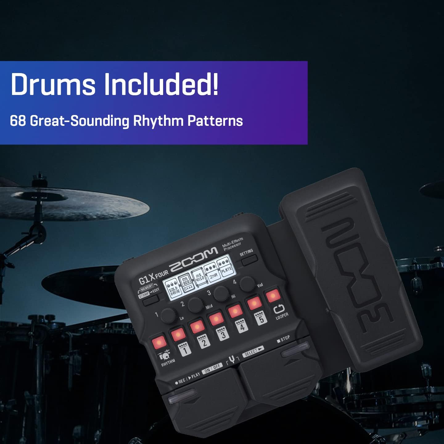 Zoom G1X FOUR Guitar Multi - Effects Processor with Expression Pedal, With 70+ Built - in Effects & Amp - electronicsexpo.com - Guitar Pedals & Effects