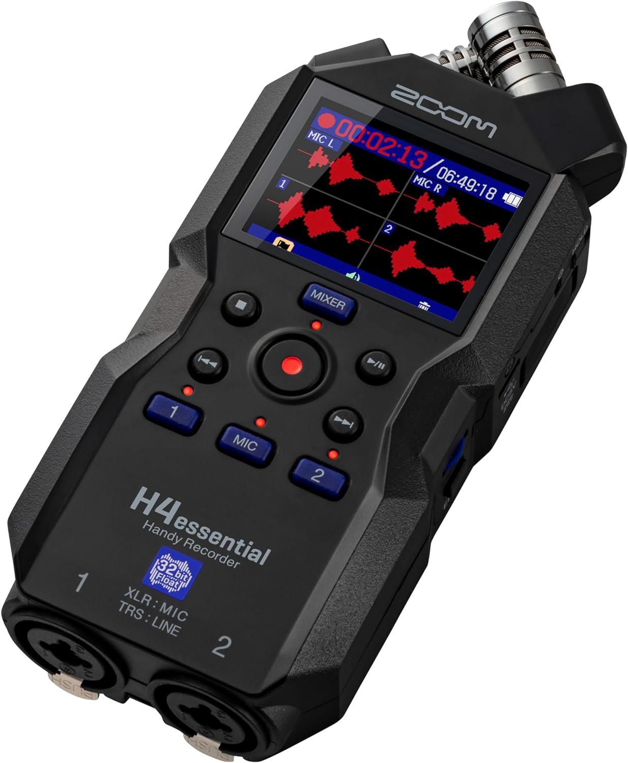 Zoom H4essential 4 - Track 32 - Bit Float Portable Audio Recorder - electronicsexpo.com - Microphones